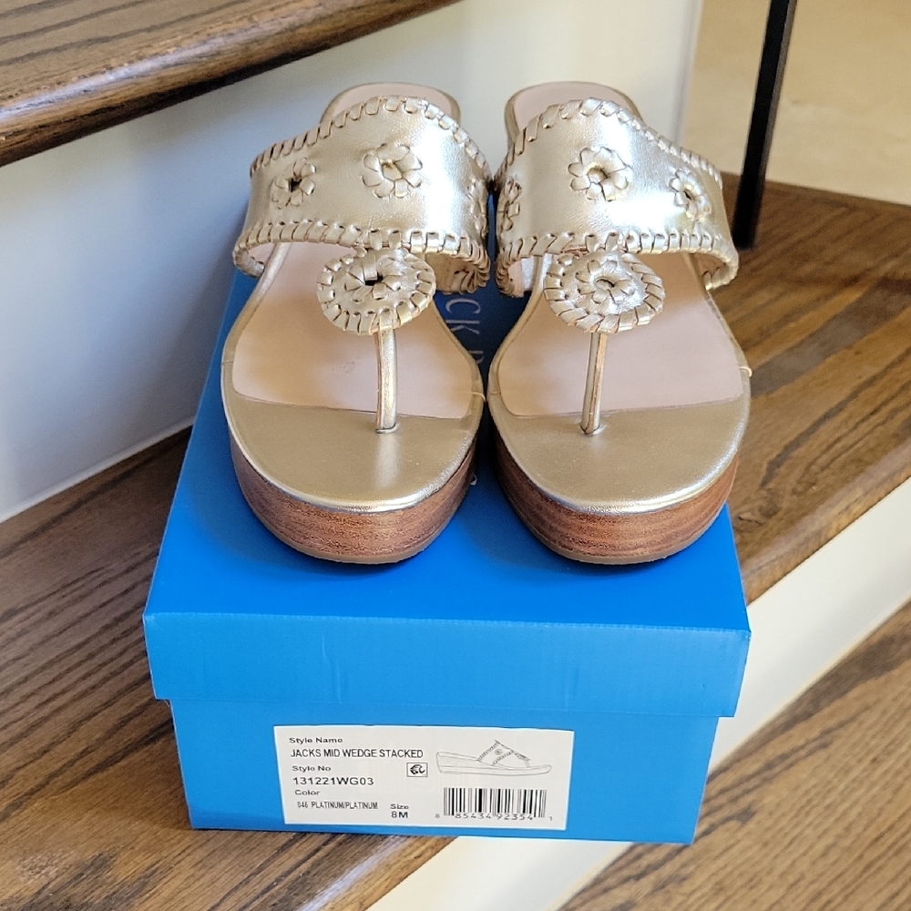 Gold Wedge Sandals